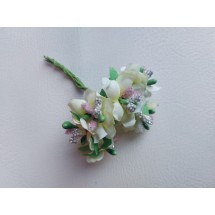 Букетики 3 см на веточке (6 шт) цв. светло-желтый, цена за пучок